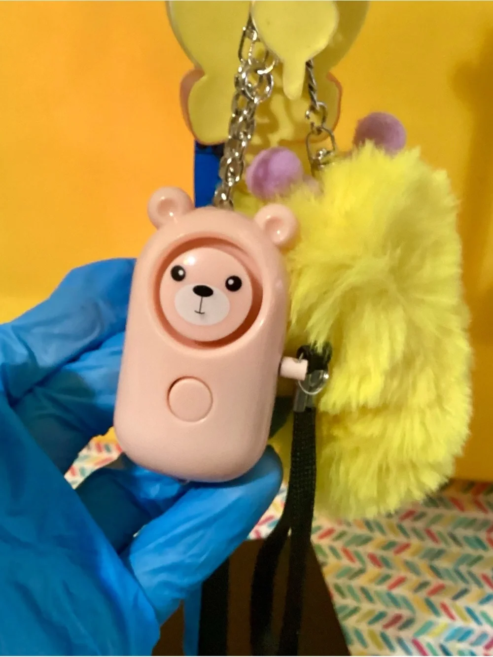 NWOT - Backpack Charms ! LED Flashlight& Alarm included!! Yel Fuz Lolly